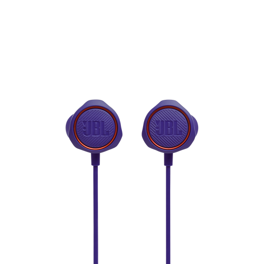 JBL Quantum 50 - Purple - Wired in-ear gaming headset with volume slider and mic mute - Front